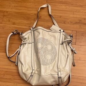 COACH Cream Leather Tote Bag